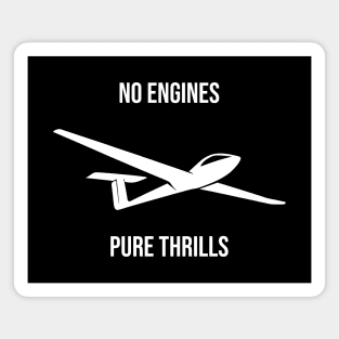 No Engines, Pure Thrills Glider Sailplane Biplane aerial floating soaring by ThesePrints891 No Engines, Pure Thrills Glider Sailplane Biplane aerial floating soaring Magnet